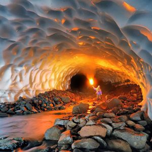 THE EVER-FROZEN AZNA SNOW TUNNEL