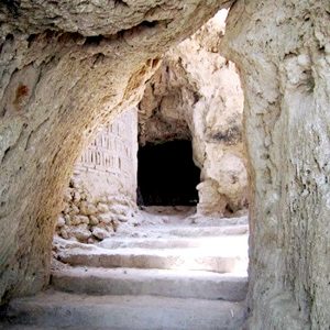 Ancient Mysterious Manmade Niasar Caves, in Kashan, Iran